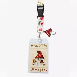 🍄HOT TOPIC- Woodland Inspired Mushroom Lanyard, NWOT
